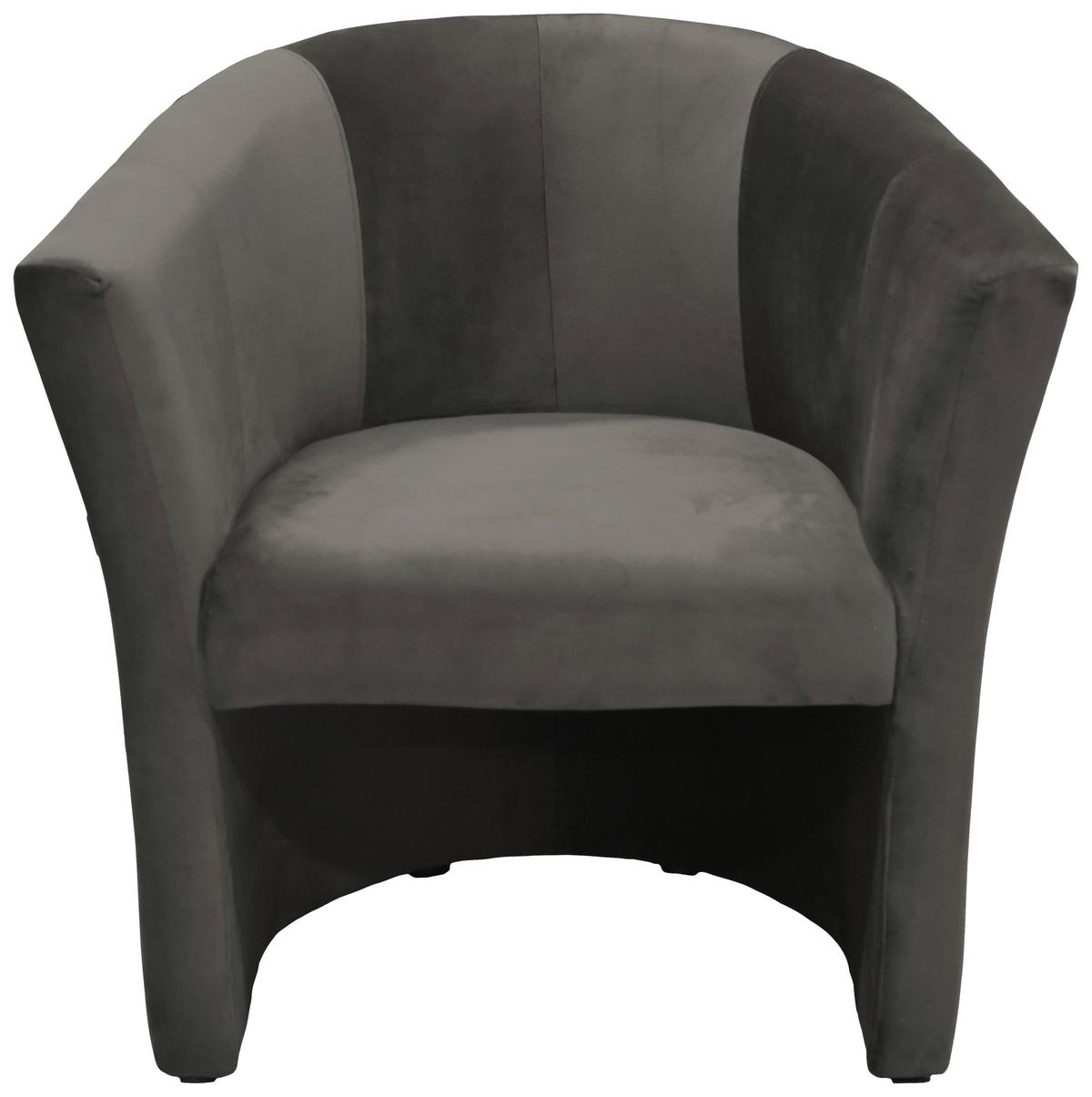 Cocktailsessel Jazz - Schwarz/Grau, Design, Textil (75/76/65cm) - MID.YOU