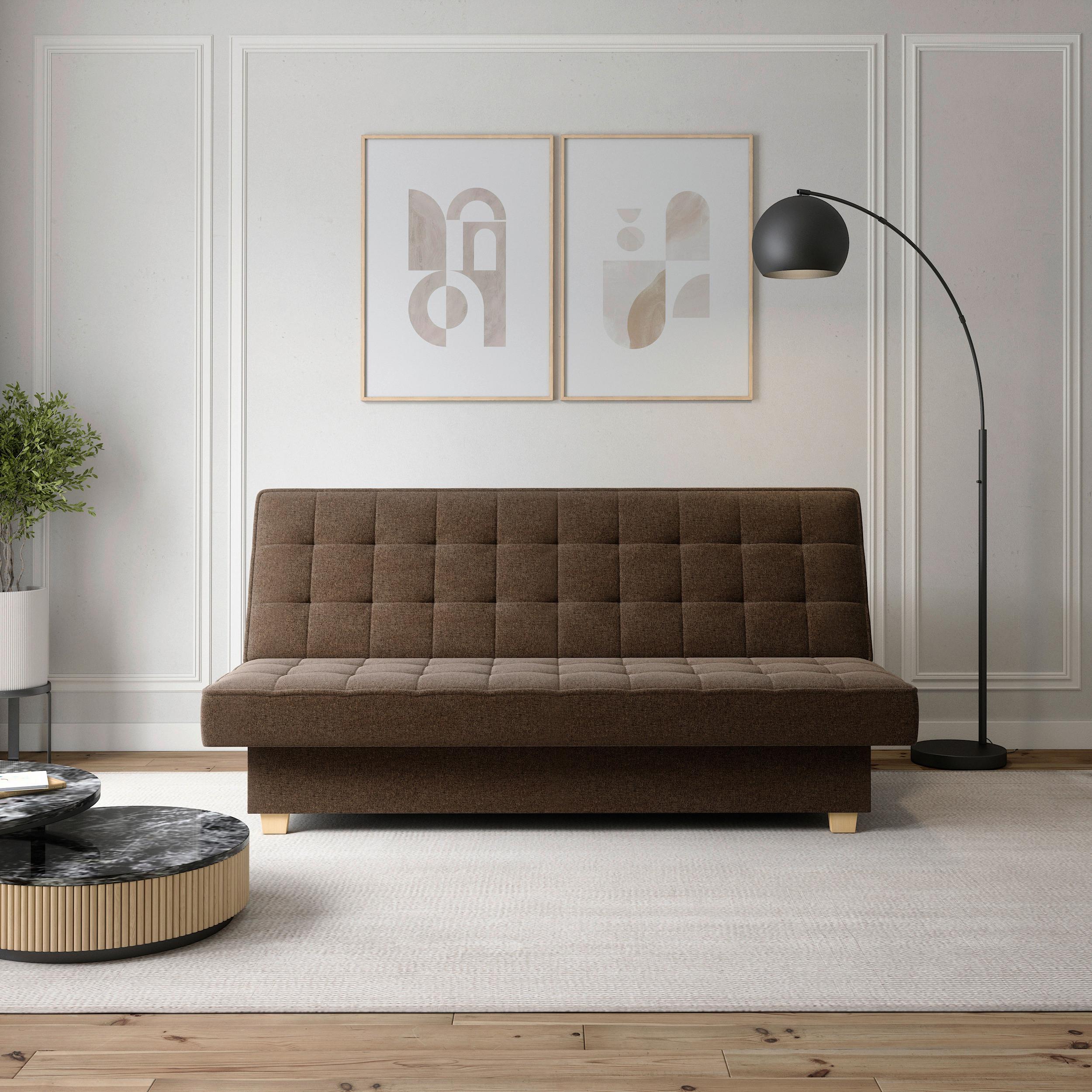 Schlafsofa Miko Braun B: 192 cm - Braun, Design, Textil (192/92/95cm) - MID.YOU