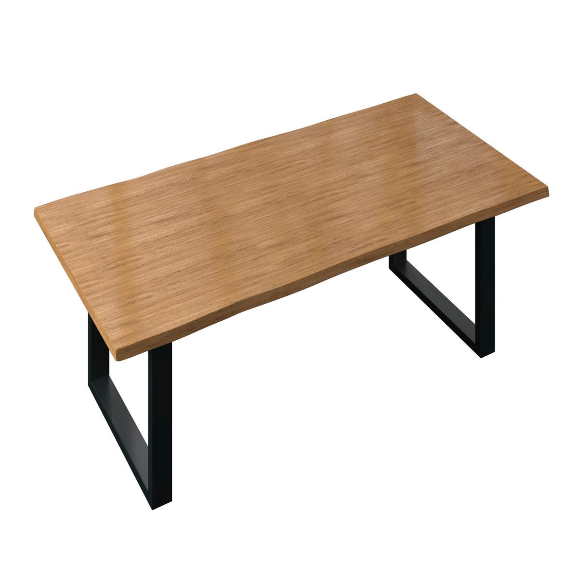 Jídelní stůl YOLA 200x100 - barvy dubu, Moderní, kov/dřevo (200/100/76cm) - Bessagi Home