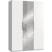 Drehtürenschrank Mit Spiegel 150 Cm Level, Grau/weiß - Weiß, MODERN, Glas/Holzwerkstoff (150/216/58cm) - MID.YOU
