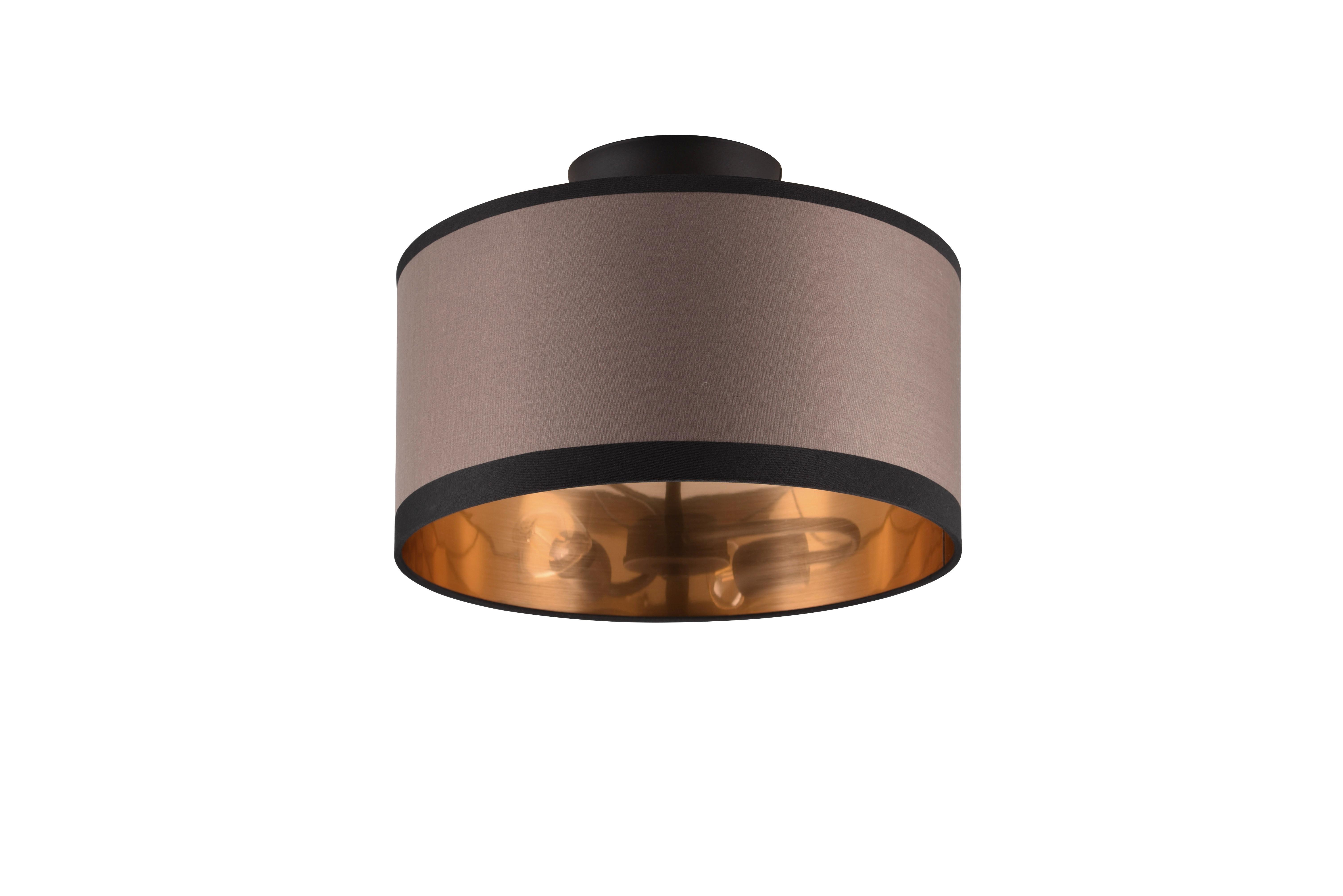 Deckenleuchte R61552041 Davos - Taupe/Goldfarben, Design, Textil/Metall (30/22cm)