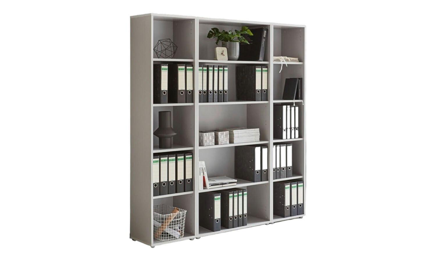 Aktenregal Office Edition Grau B: 172,6cm - Silberfarben/Grau, MODERN, Holzwerkstoff (172,6/185,6/33cm) - MID.YOU