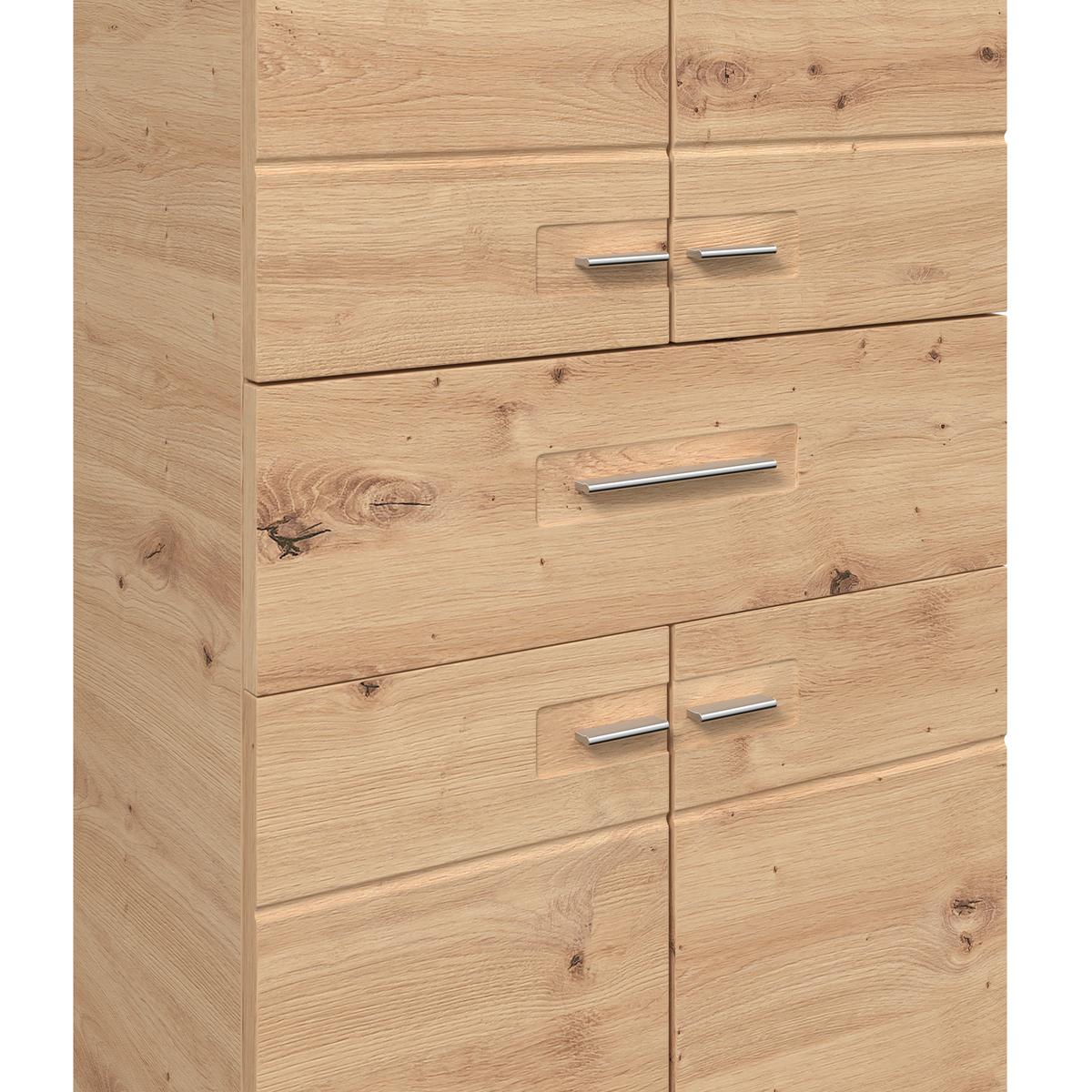 Midischrank mit Soft-Close Avensis B: 60cm, Eiche Dekor - Eichefarben, MODERN, Holzwerkstoff (60/128,5/33cm) - Luca Bessoni