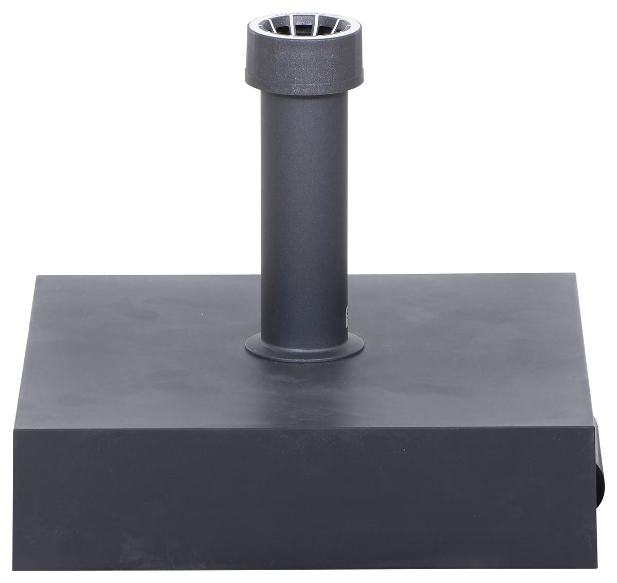 Schirmständer Kunstoff / Beton für DM  2,1-5,4 cm - Anthrazit, KONVENTIONELL, Kunststoff/Stein (40/11/40cm) - Siena Garden