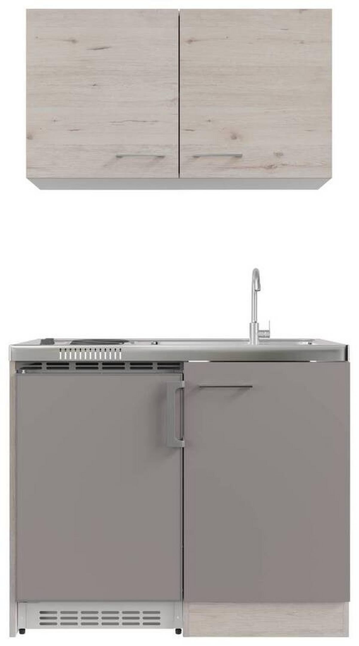 Miniküche Riva Eiche San Remo B: 100 Cm - Champagner/Eiche San Remo, MODERN, Holzwerkstoff (100cm) - FlexWell