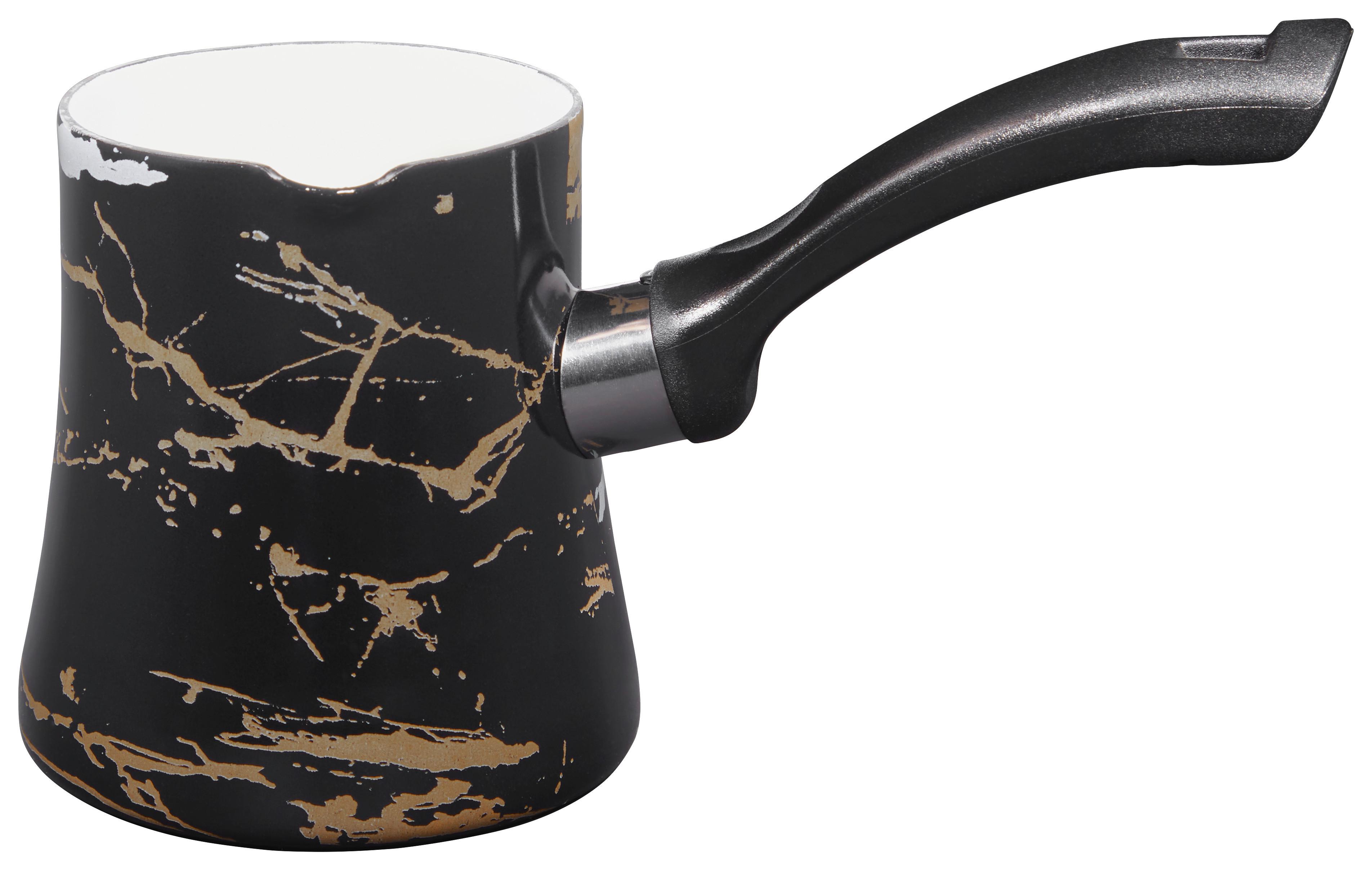 Kaffeebereiter Alina - Goldfarben/Schwarz, KONVENTIONELL, Metall (19/7.5cm) - Ondega