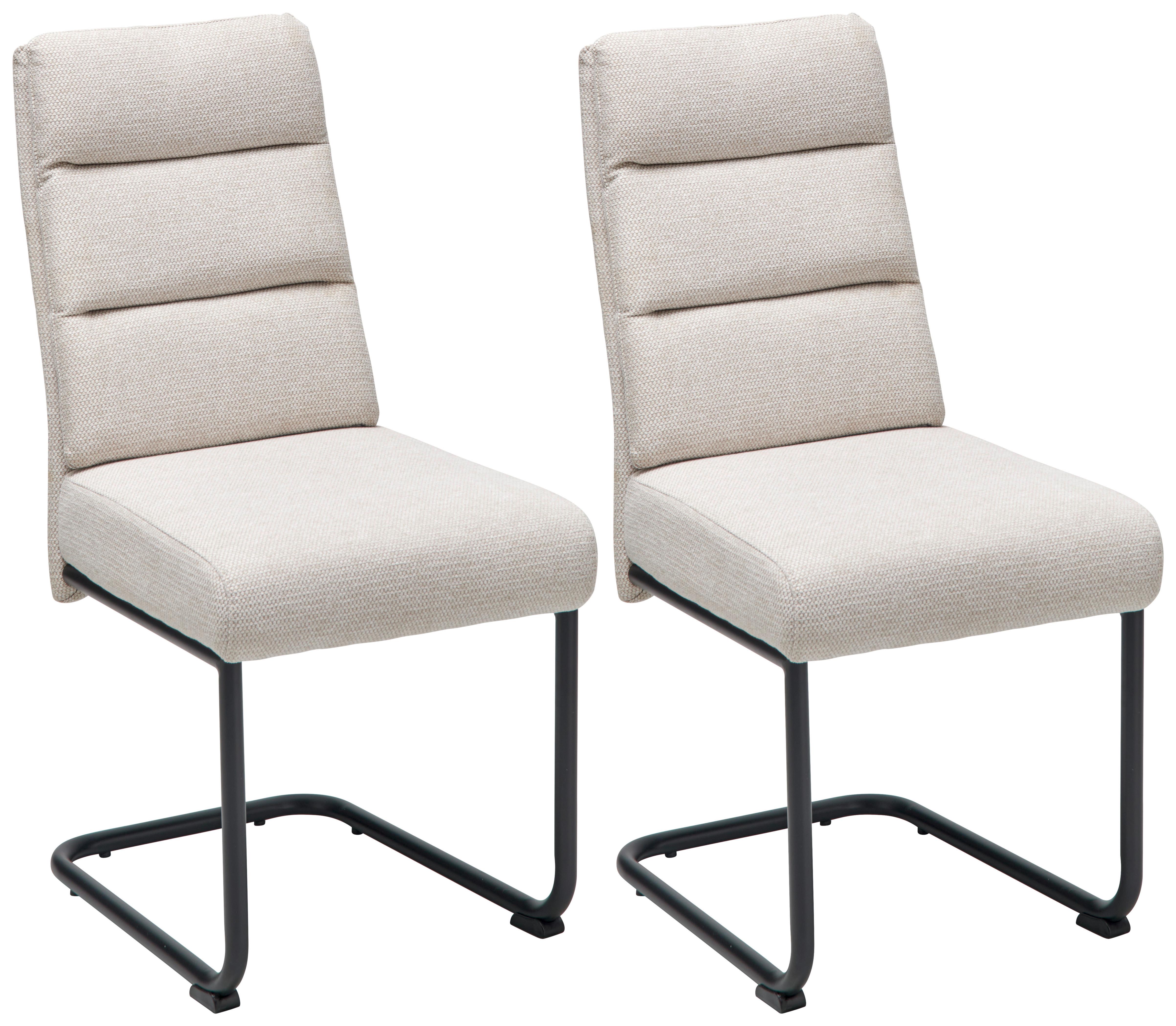 Schwingstuhl-Set Hilal - Beige/Schwarz, LIFESTYLE, Holz/Textil (45/94/62cm) - MID.YOU