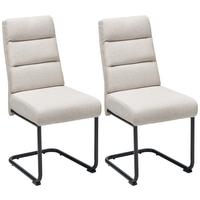 Schwingstuhl-Set Hilal - Beige/Schwarz, LIFESTYLE, Holz/Textil (45/94/62cm) - MID.YOU