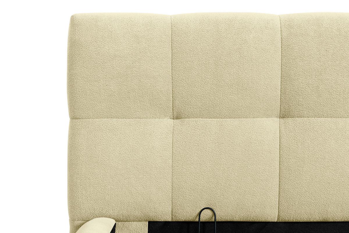 Polsterbett Natalia Beige B: 208 Cm - Beige/Schwarz, Design, Holzwerkstoff/Textil (208/90/228cm) - Livetastic