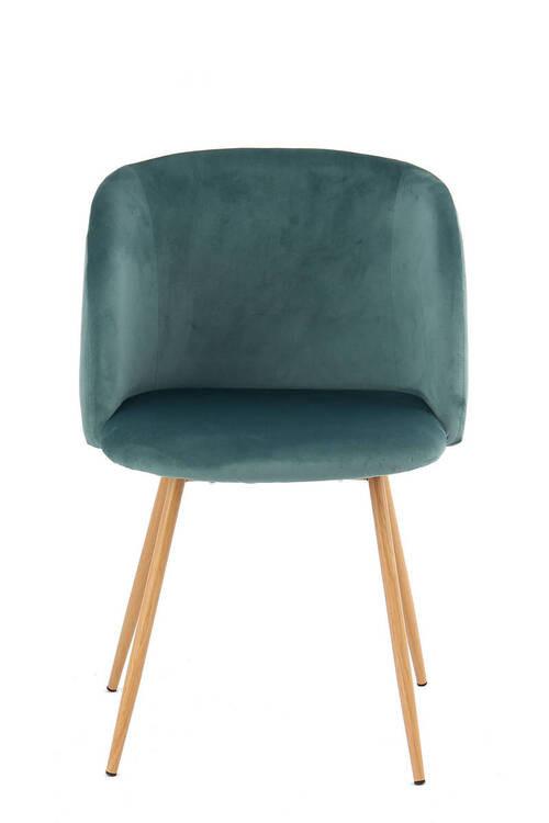 Schalenstuhl Celina Grün Gepolstert 2er-Set - Grün, Design, Kunststoff/Textil (54/84/56cm) - Kayoom