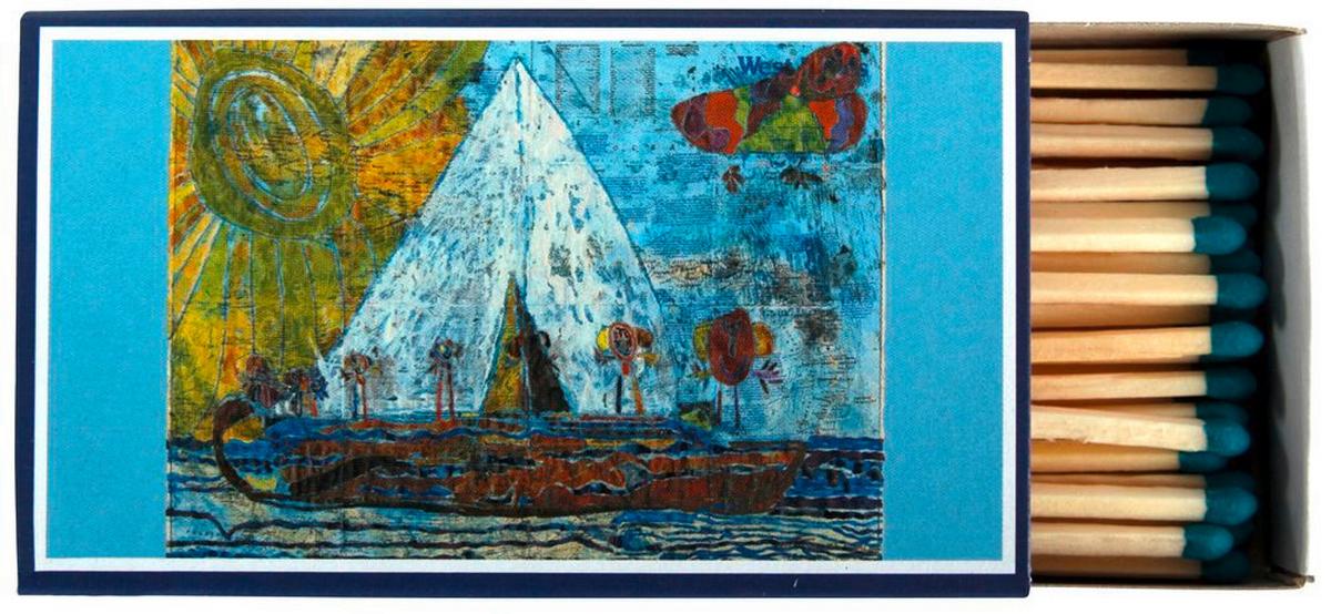 Anzünder 59024 "licht Ins Dunkel" - Blau/Multicolor, KONVENTIONELL, Holz/Papier (11/6,5/2cm)