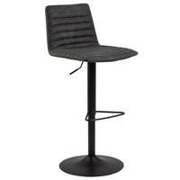 Barhocker Kimmy Dunkelgrau B: 50 Cm - Dunkelgrau/Schwarz, Trend, Textil/Metall (50cm) - MID.YOU