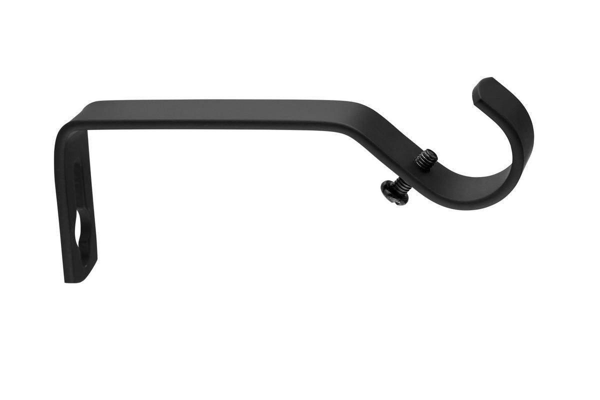 Rundstangengarnitur 1-Lfg Ada Schwarz L: 120-230cm - Schwarz, ROMANTIK / LANDHAUS, Metall (120-230cm) - James Wood