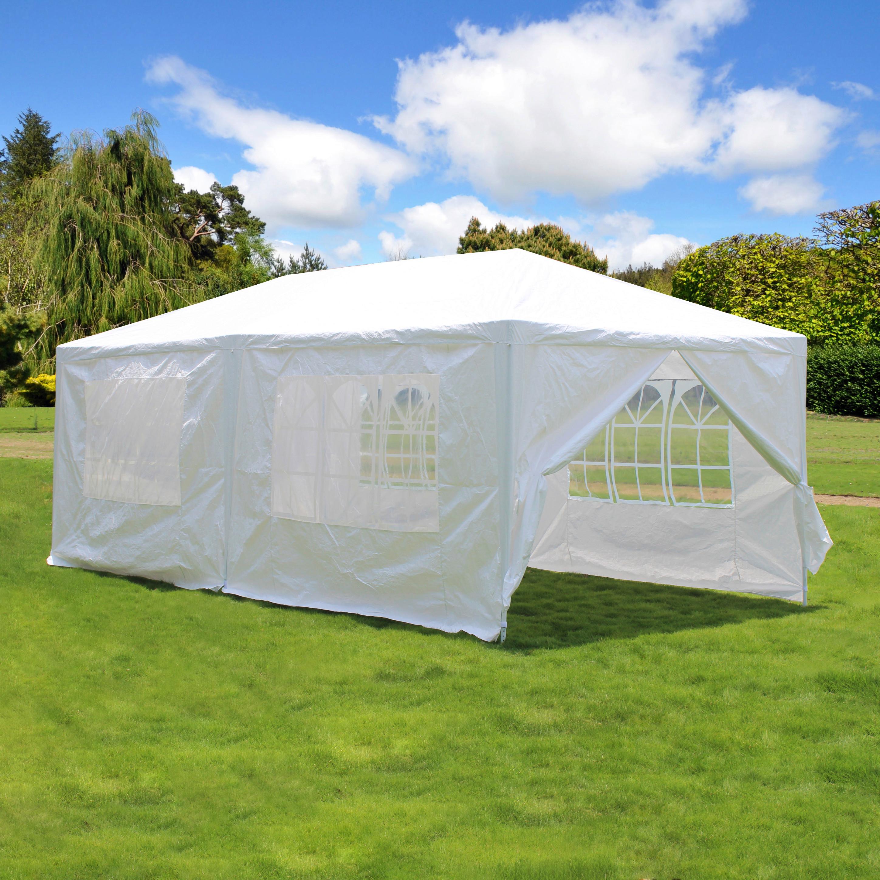 Pavillon weiß 3x6 Meter - Weiß, Basics, Kunststoff/Metall (300/600cm)