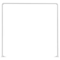 Duschvorhangstange Weiß 2 Eckverbindungen L: 91 cm - Weiß, Metall (91cm)