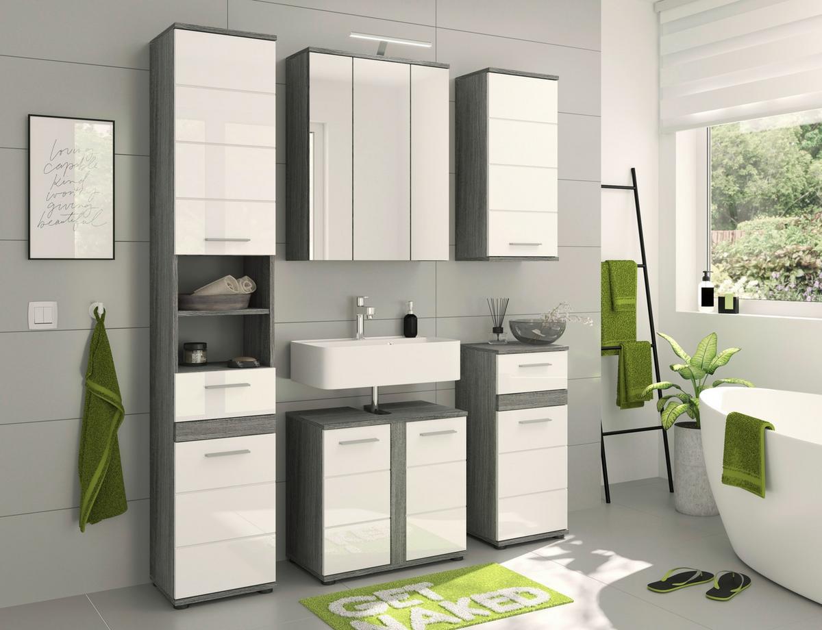 Spiegelschrank Blake Silberfarben  B: 60 Cm - Silberfarben, MODERN, Glas/Holzwerkstoff (60/77/21cm) - MID.YOU