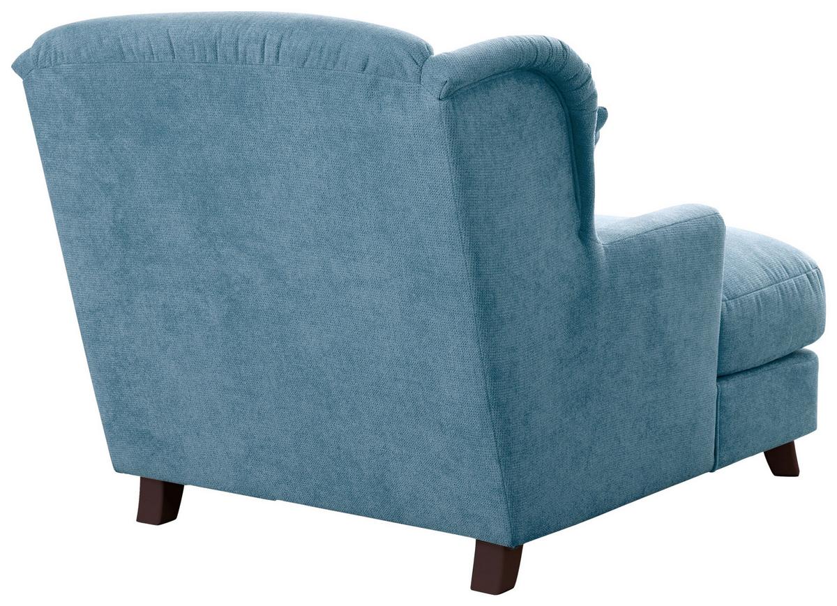 XXXL-Sessel Asado hellblau teilmassiv, B: 109 cm - Dunkelbraun/Hellblau, MODERN, Holzwerkstoff/Textil (109/104/145cm) - Sit & More