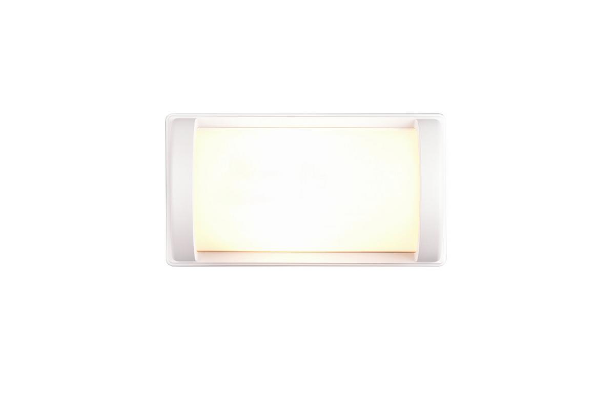 AUßENWANDLEUCHTE 10W, Weiß - Weiß, Design, Kunststoff/Metall (26,5/14,5/10cm)