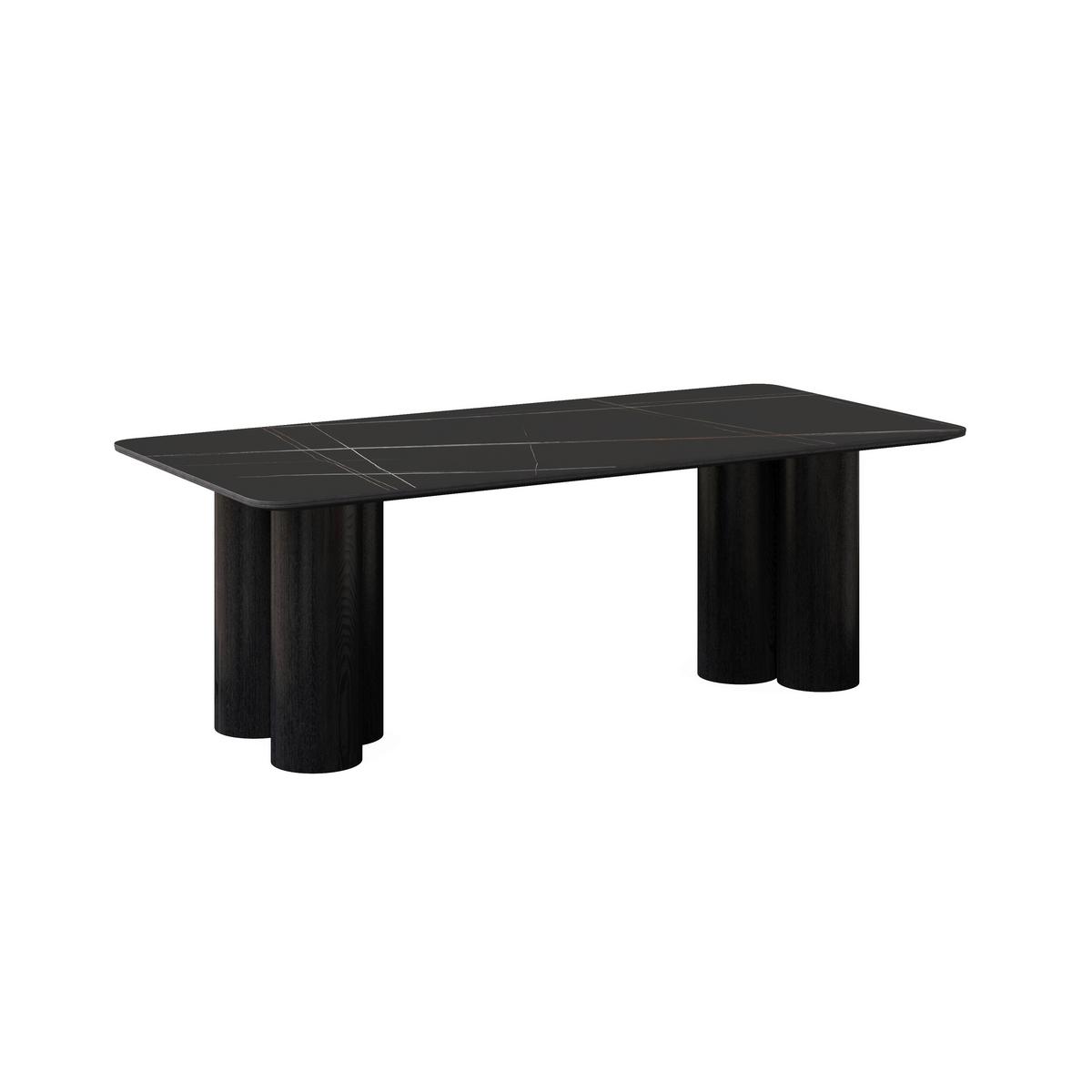 Jídelní stůl Kiano, š: 220 cm - černá, Moderní, dřevo/kompozitní dřevo (220/76/105cm) - Bessagi Home