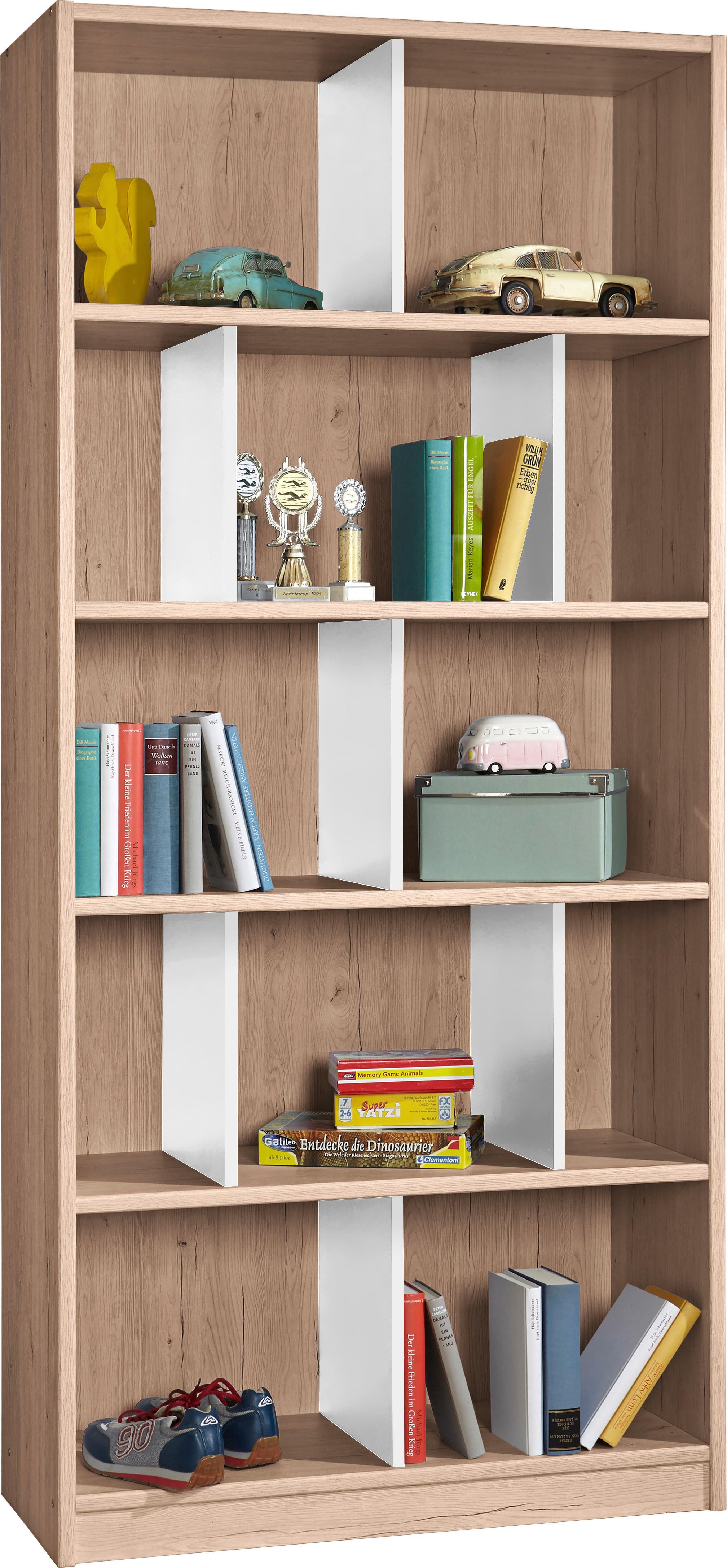 Regal Cariba 90 cm Eiche Dekor/Weiß