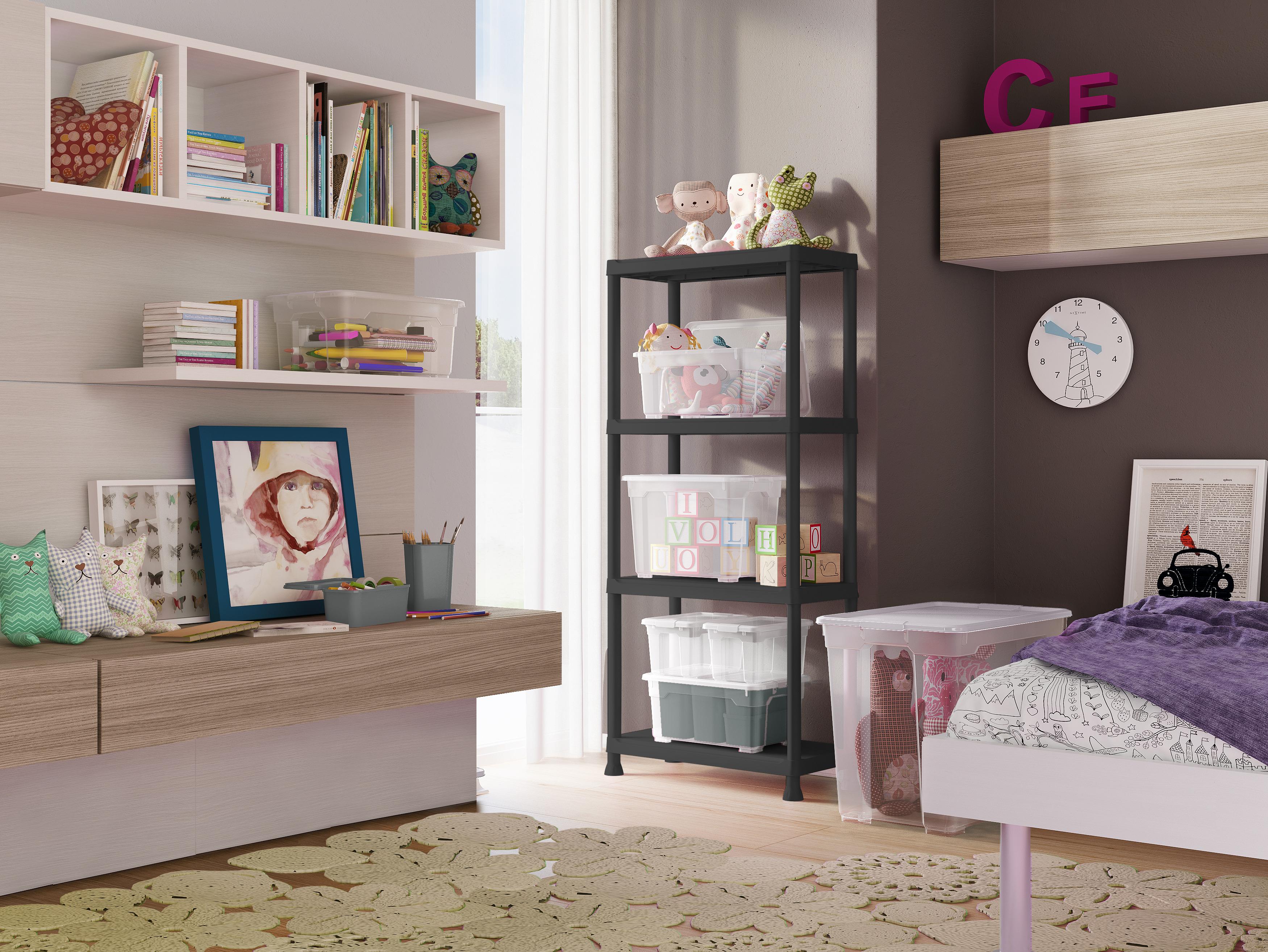 Plastový regál KUNSTSTOFF PLUS 60 cm - antracitová, Konventionell, plast (60/135/30cm) - Keter