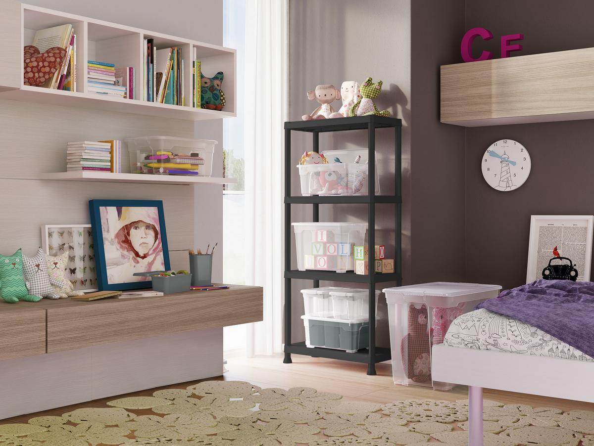 Plastový regál KUNSTSTOFF PLUS 60 cm - antracitová, Konventionell, plast (60/135/30cm) - Keter
