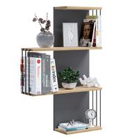 Wandboard Dolira Anthrazit/Eichefarben B: 68 cm - Eichefarben/Anthrazit, Design, Holzwerkstoff (68/98/19cm) - Livetastic