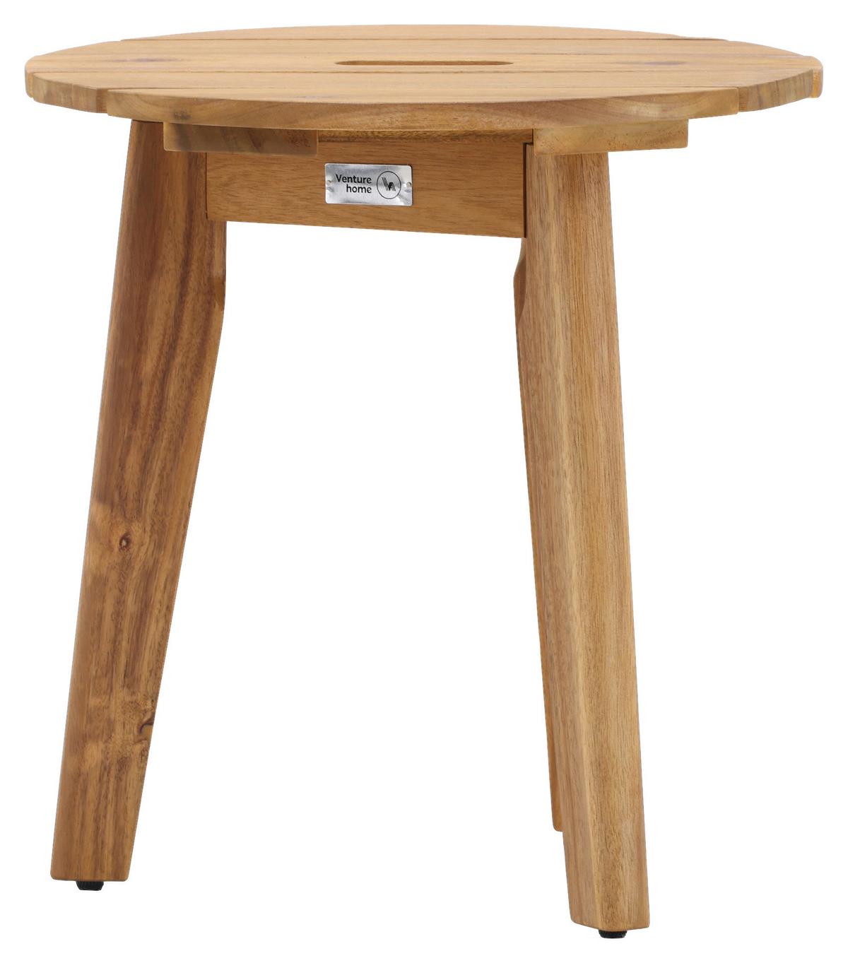 Gartenbeistelltisch Chania - Akaziefarben, KONVENTIONELL, Holz (40/40/42cm) - Gardenson