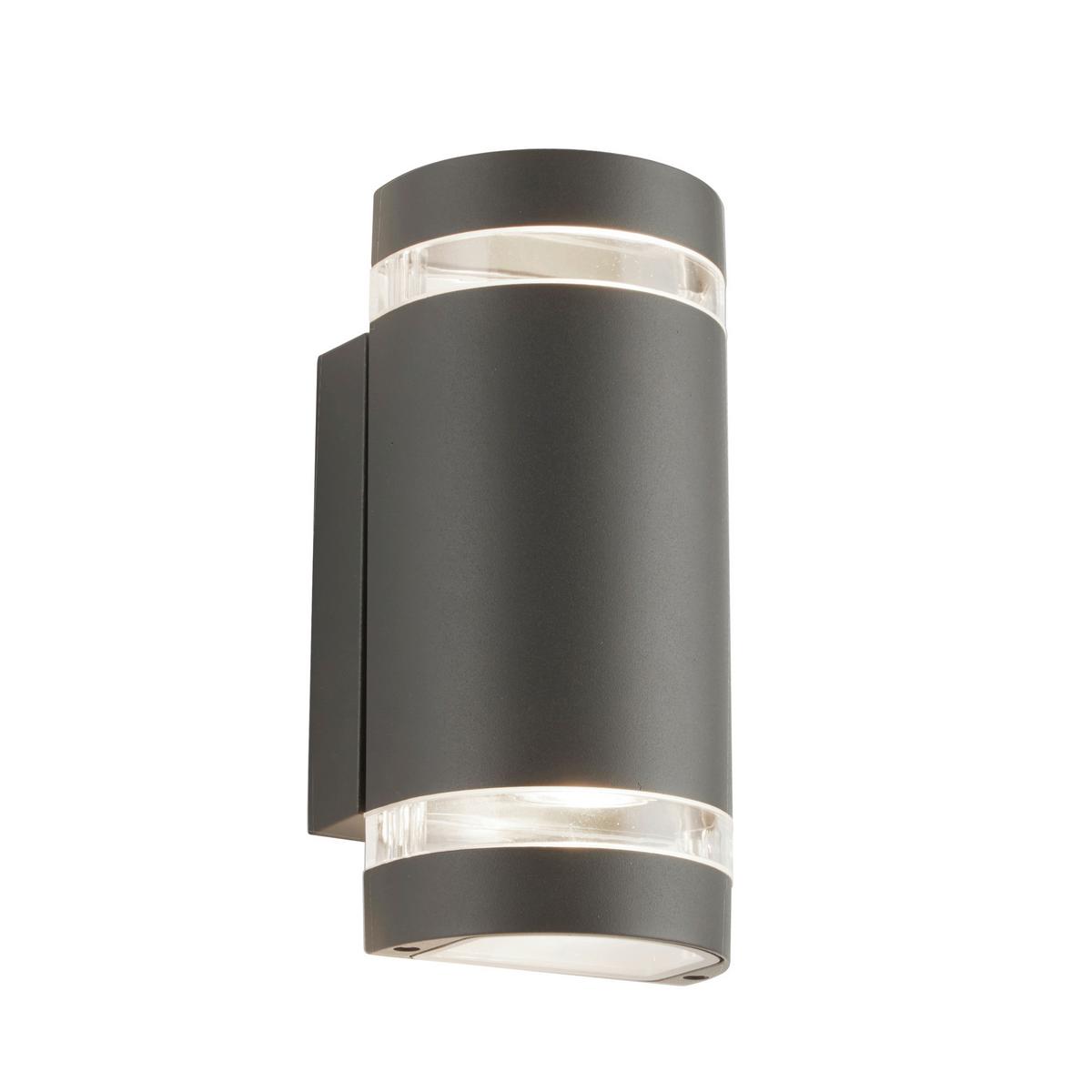 LED-Außenleuchte 2002-2gy-Led - Grau, Basics, Glas/Kunststoff (12/24cm)
