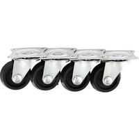 Forgókerekek 4 Darab - ezüst/fekete, Konventionell, műanyag/fém (3,2cm)