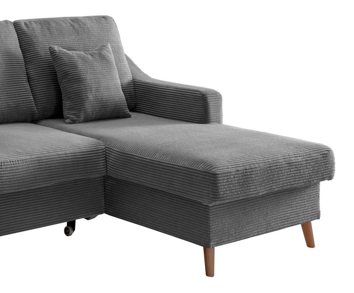 Ecksofa Valentina - Naturfarben/Grau, Design, Textil (228/150cm) - P & B