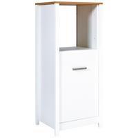 Skříňka na spotřebiče SAN - bílá/barvy stříbra, Moderní, kov/kompozitní dřevo (70/167/60cm) - Mömax