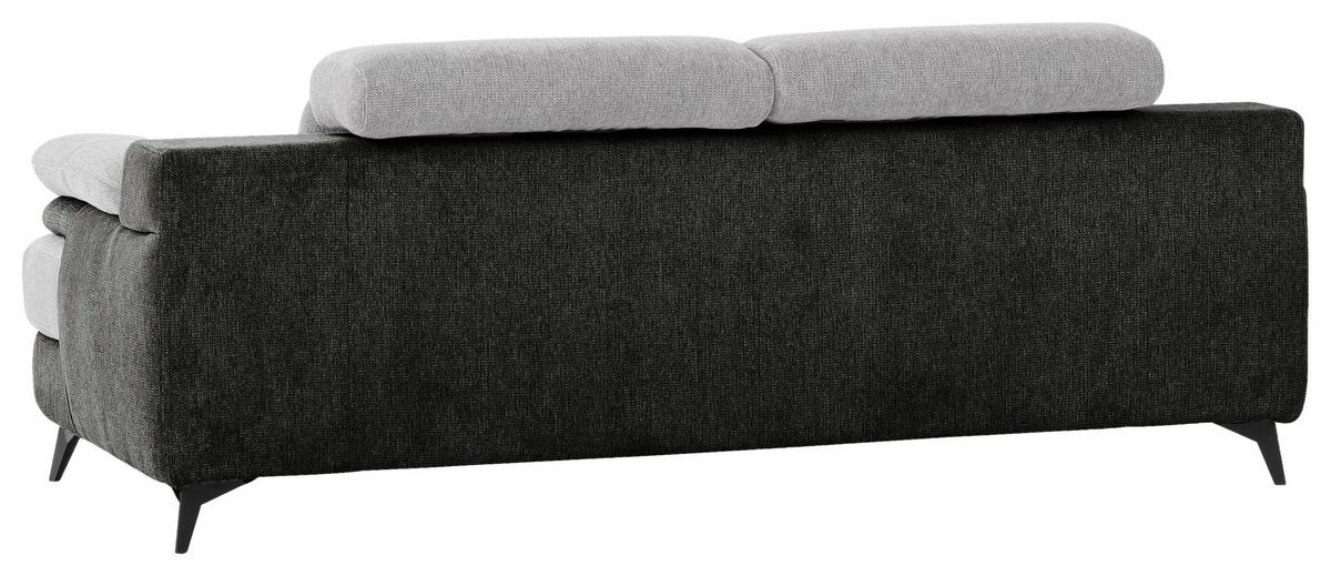 2-sitzer-sofa Titus Graphit-/silberfarben - Silberfarben/Schwarz, Design, Textil (205/80/104cm) - Livetastic