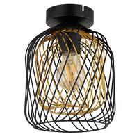 Deckenleuchte Dichti Schwarz Goldfarben D: 18 Cm - Goldfarben/Schwarz, Basics, Metall (18/24,5cm) - Globo