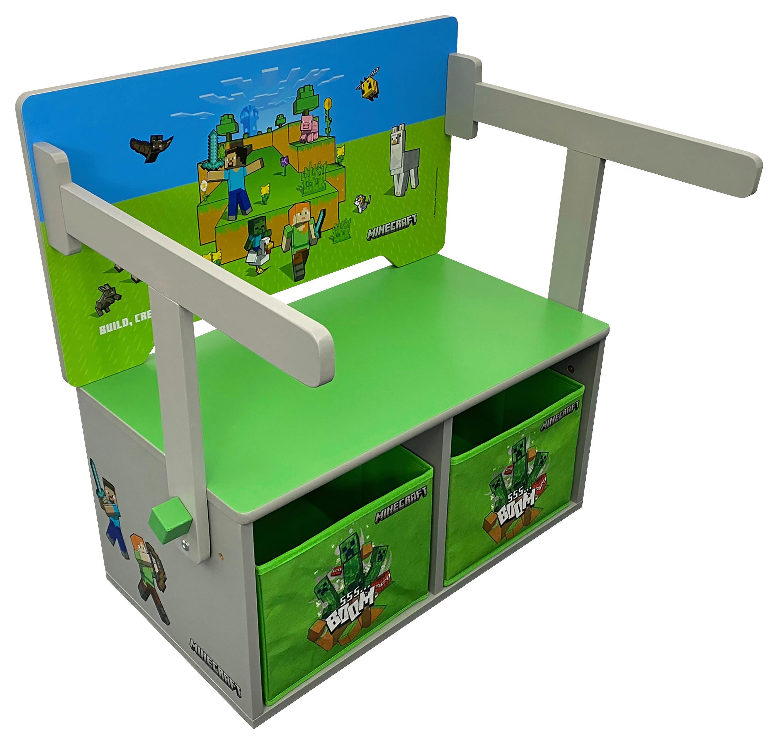 Kindersitzbank Minecraft - Multicolor, MODERN, Holzwerkstoff/Textil (65,4/60/35cm) - Minecraft