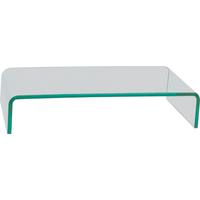 TV-Aufsatz Hagen 2 Glas Klar 55x11x25 cm Max. 30 Kg - MODERN, Glas (55/11/25cm)
