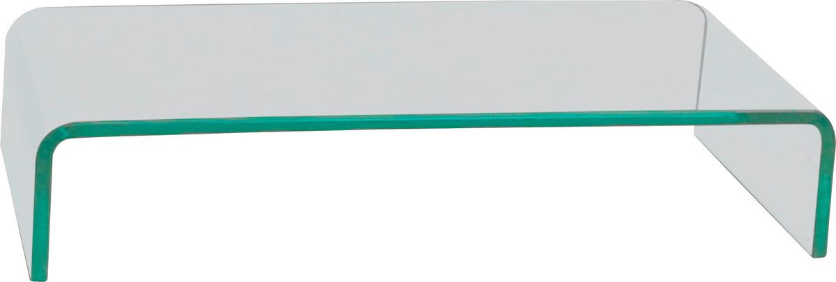 TV-Aufsatz Hagen 2 Glas Klar 55x11x25 cm Max. 30 Kg - MODERN, Glas (55/11/25cm)