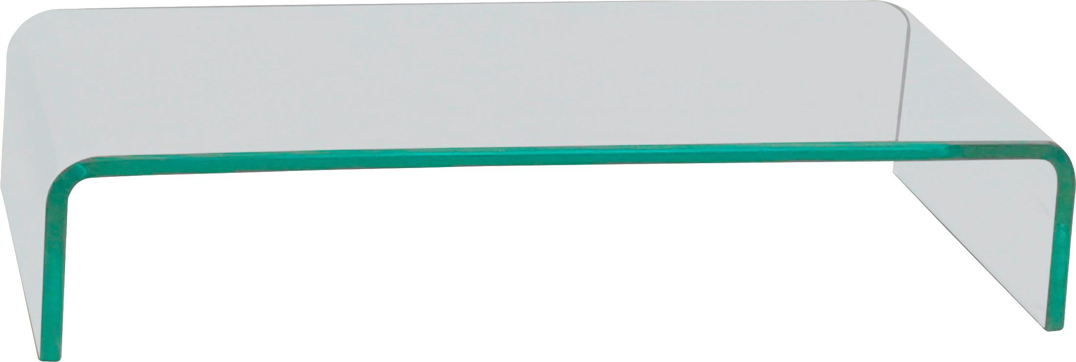 TV-Aufsatz Hagen 2 Glas Klar 55x11x25 cm Max. 30 Kg