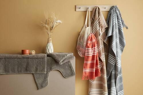 WC PREDLOŽKA Nelly, 50/50cm, sivohnedá - sivohnedá, textil (50/50cm) - Modern Living