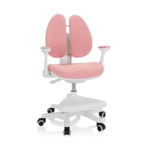 Jugenddrehstuhl Kid Wing Rosa/Weiß Bis 80 Kg - Rosa/Weiß, MODERN, Kunststoff/Textil (56/88/52cm) - MID.YOU
