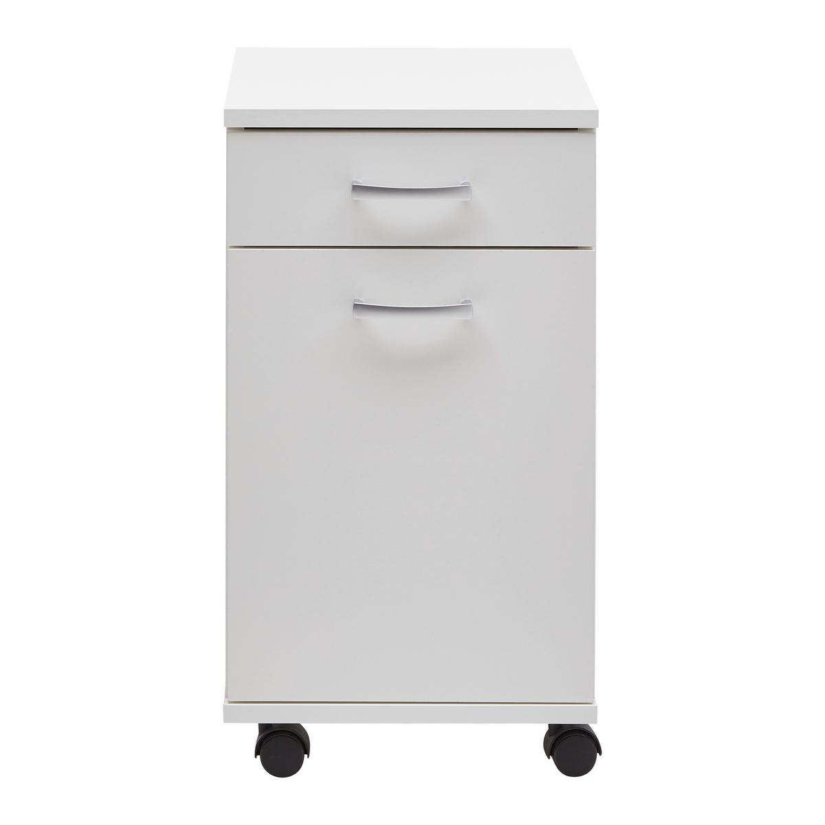 Kontajner na kolieskach biela - biela, Konventionell, kompozitné drevo/plast (33/59/38cm) - Mömax