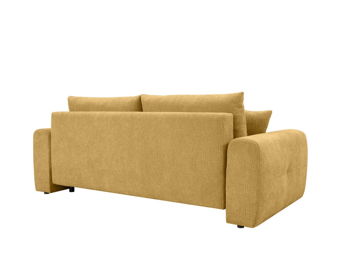 Schlafsofa Chelim Lux 3Dl Gelb B: 241cm - Gelb/Schwarz, Design, Textil (241/90/106cm) - MID.YOU