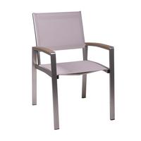 Gartenstuhl-set Florence - Champagner/Grau, Basics, Kunststoff/Metall (56/87,5/59cm) - Gardenson