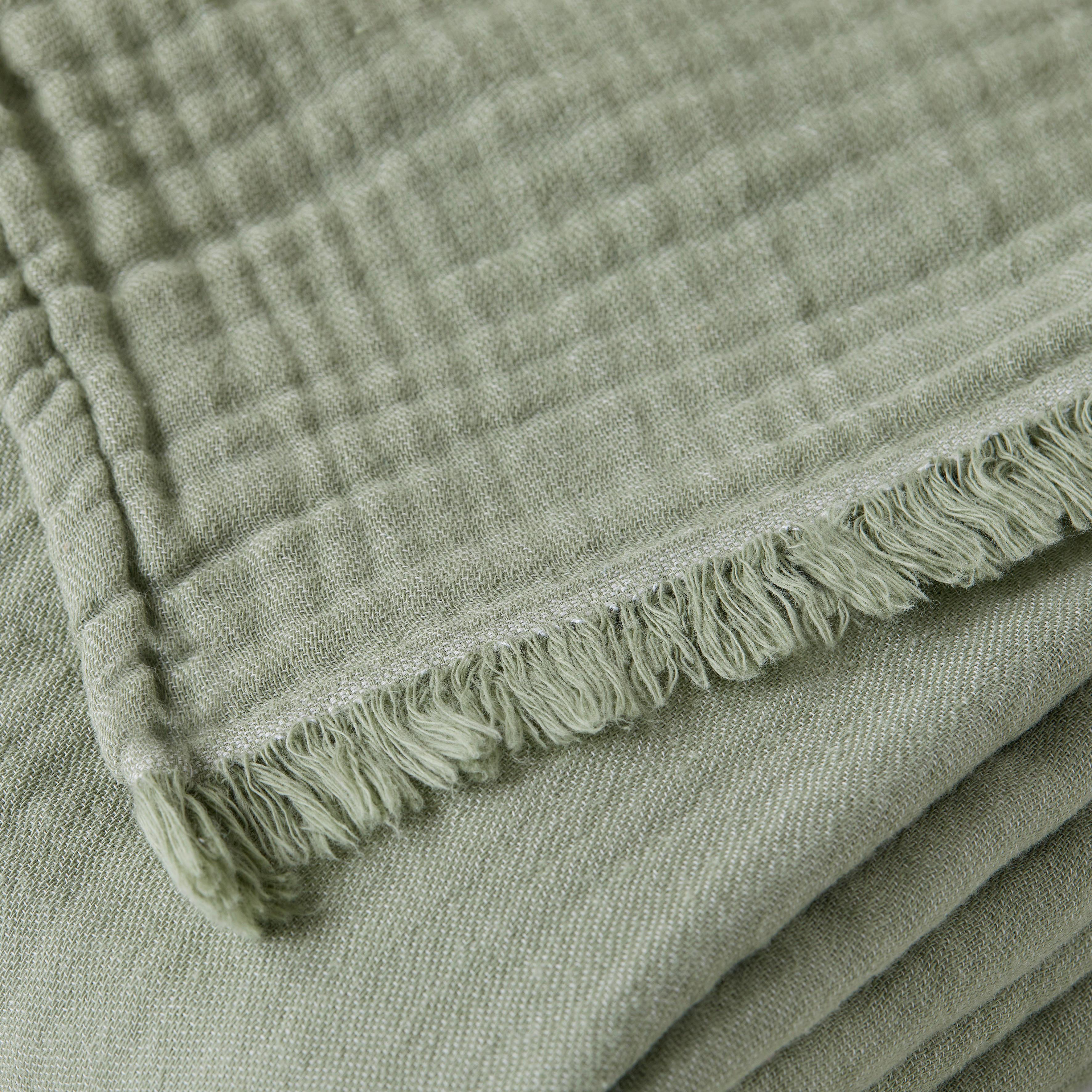 Denná Prikrývka Mirsa, 150/210cm, Zelená - zelená, Moderný, textil (150/210cm) - Premium Living