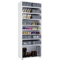 SCHUHSCHRANK Vandol Weiß B: 71 cm - Weiß, Design, Holzwerkstoff (71/180/37cm) - MID.YOU