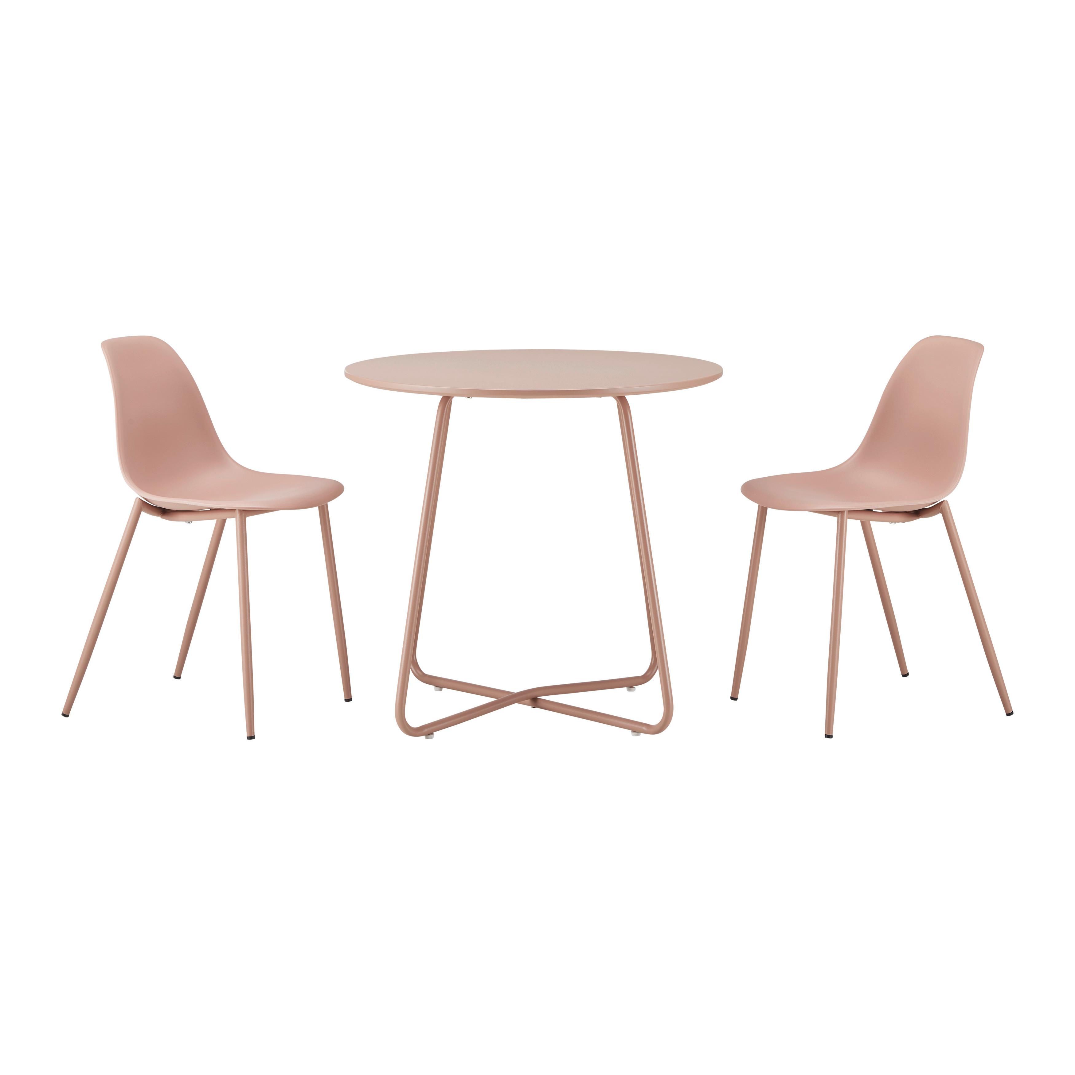 Dětská Sedací Souprava Casey Růžová - růžová, Moderní, kov/plast (60/31/56/56,5/60/38,5cm) - Bessagi Home