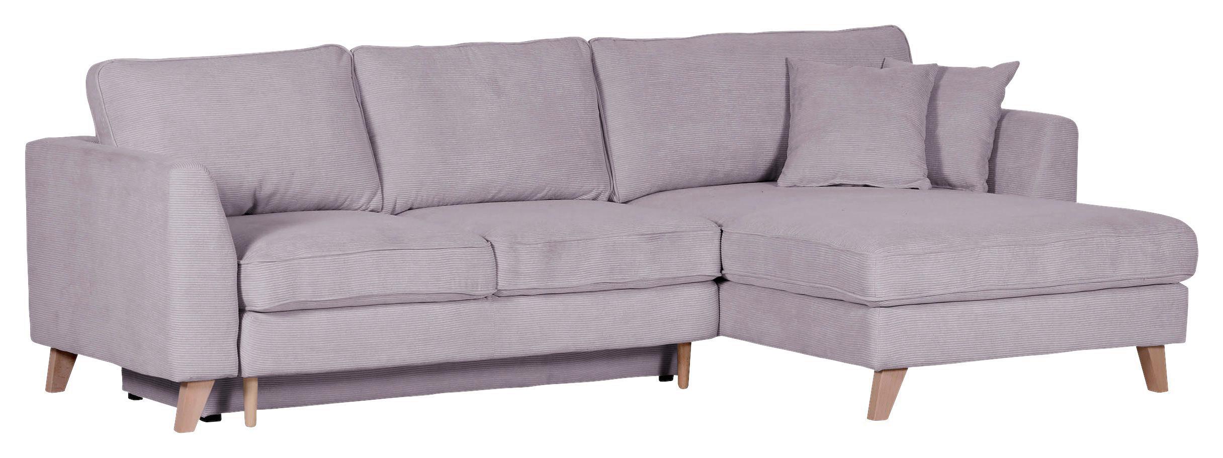 Ecksofa Rimini, Grau S: 271x165 cm - Buchefarben/Grau, Design, Textil (271/165cm) - MID.YOU