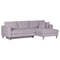 Ecksofa Rimini, Grau S: 271x165 cm - Buchefarben/Grau, Design, Textil (271/165cm) - MID.YOU