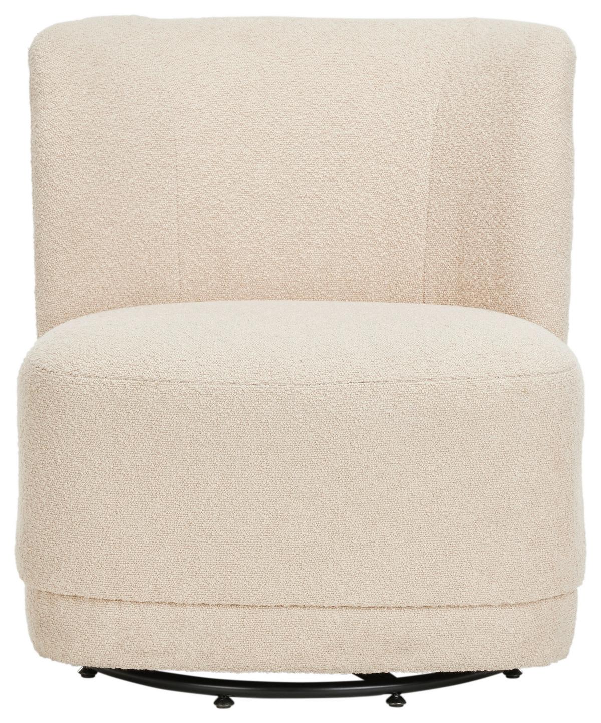 Dizajnové kreslo TURNER, béžové buklé - čierna/béžová, Romantik / Landhaus, kov/drevo (64/71/73cm) - Premium Living