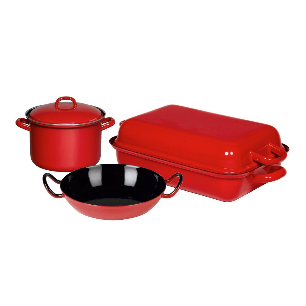 Riess Kochtopfset 5--Teilig. Eisen Induktion 2 Pfannen